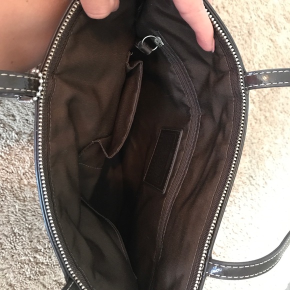 Brown Coach Monogram Tote with Wristlet - Picture 4 of 5